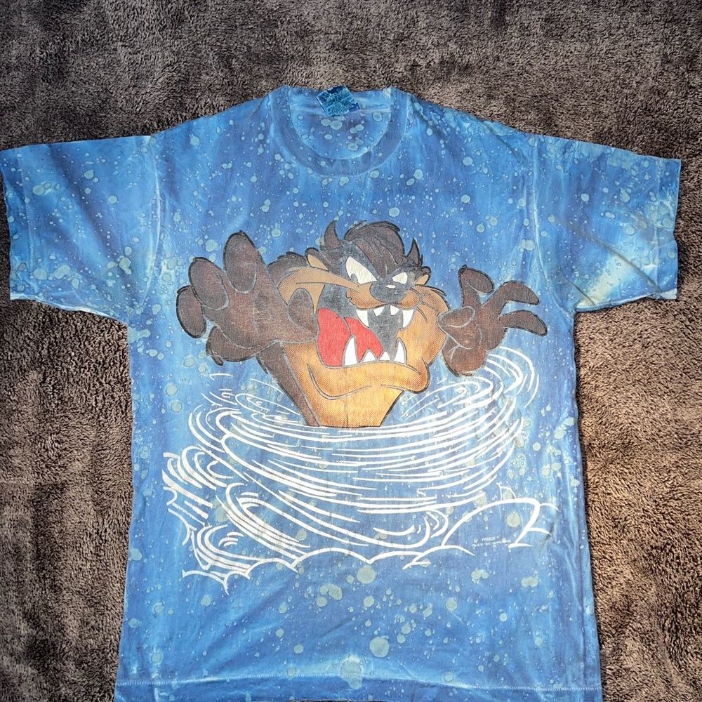 1996 Taz raindrop AOP tee